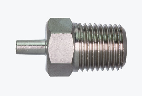 A1303 Male Luer to 1/4" NPT male (9/16" hex)
